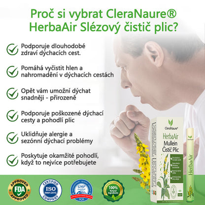 🏅CleraNaure® HerbaAir Mullein Čistič Plic
