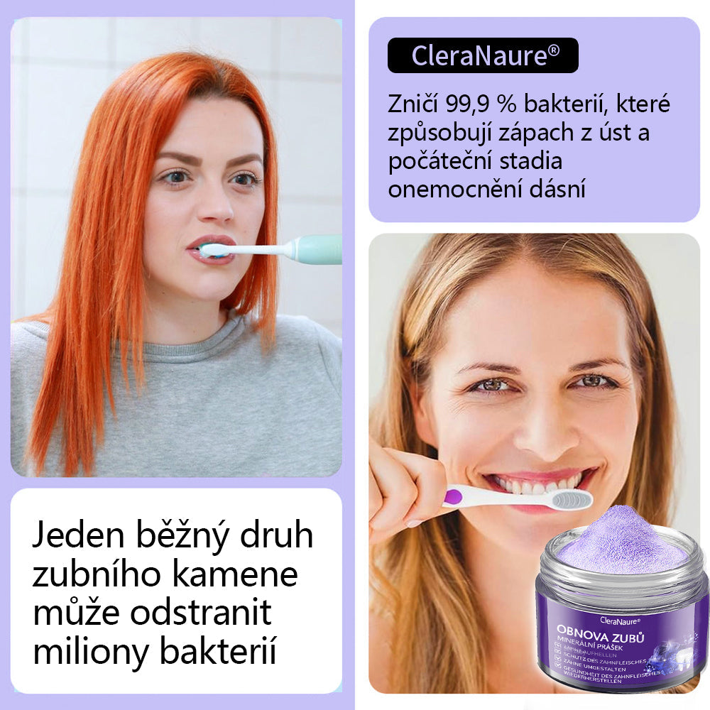 🦷🦷CleraNature® Zubní minerální prášek na obnovu zubů🔮
